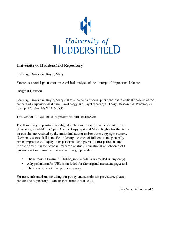 Shame'' by gregory analysis picture