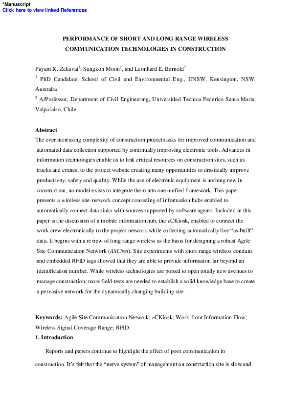 (PDF) Performance of short and long range wireless communication ...