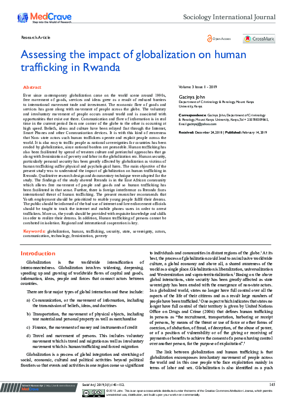 (PDF) Assessing the impact of globalization on human trafficking in Rwanda