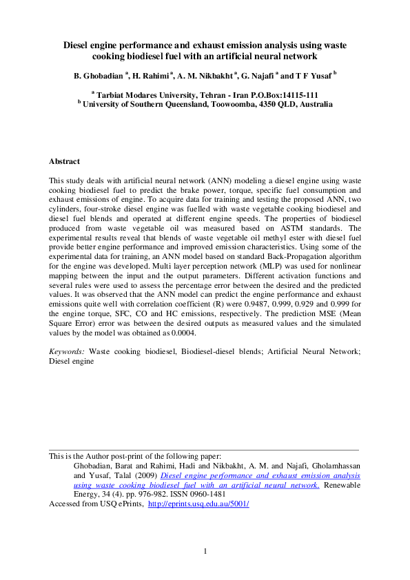 (PDF) Diesel engine performance and exhaust emission analysis using ...