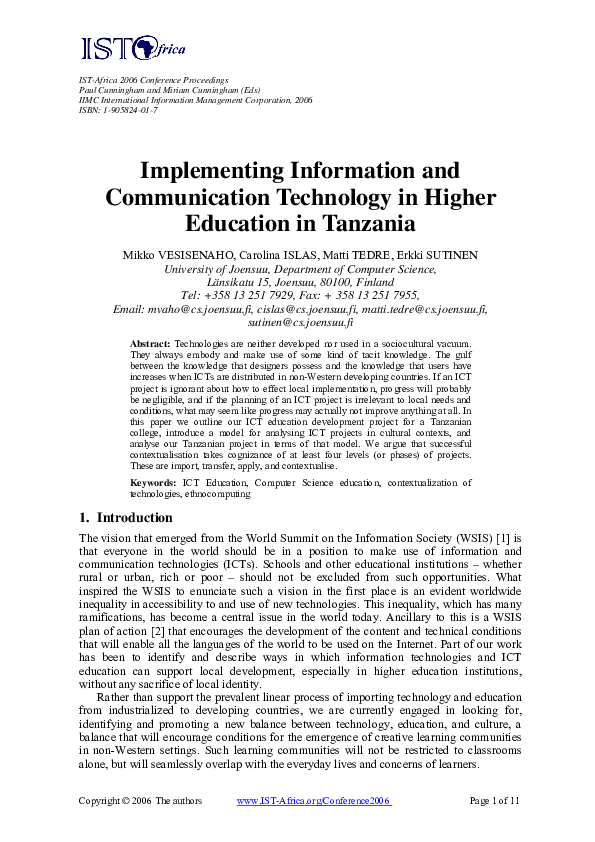 (PDF) Implementing information and communication technology in public ...