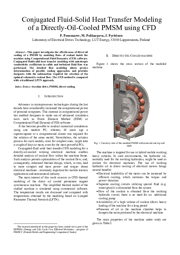 (PDF) Conjugated fluid-solid heat transfer modeling of a directly-oil ...