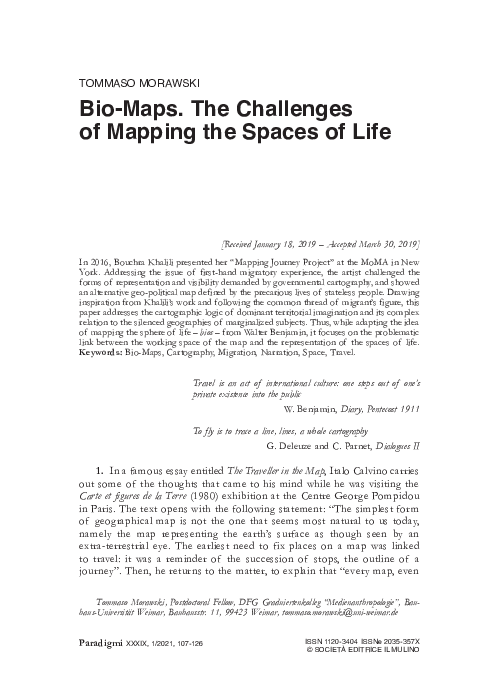 (PDF) Bio-Maps. The Challenges of Mapping the Spaces of Life