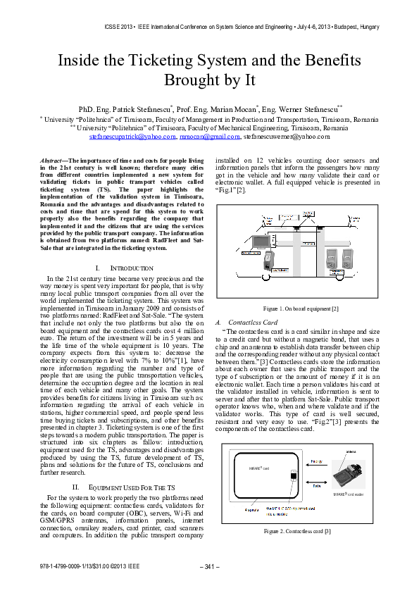 (PDF) Inside the ticketing system and the benefits brought by it