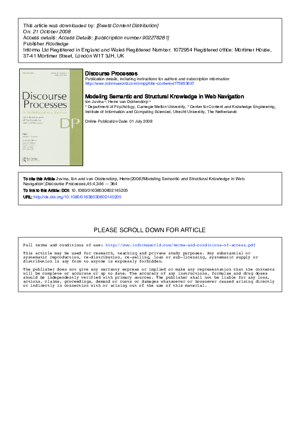 (PDF) Modeling Semantic and Structural Knowledge in Web Navigation