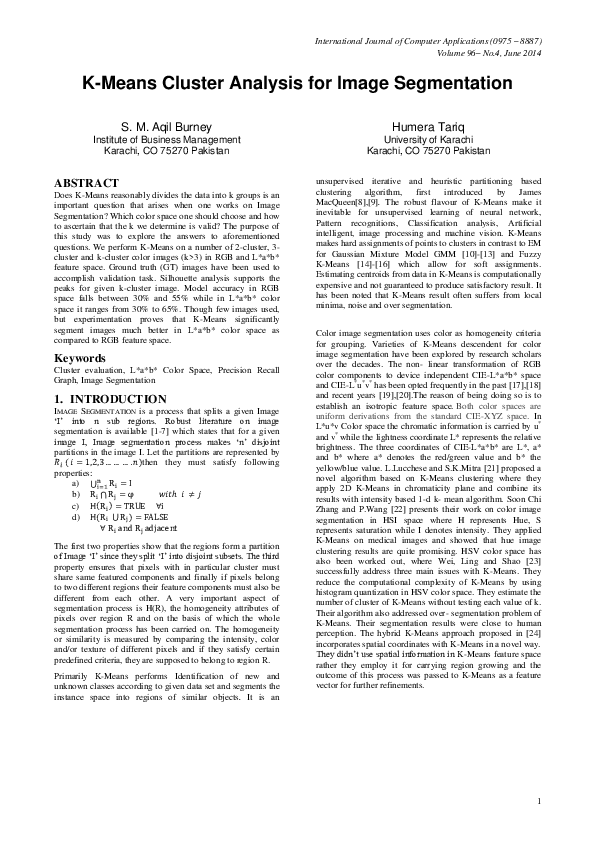 (PDF) K-Means Cluster Analysis for Image Segmentation