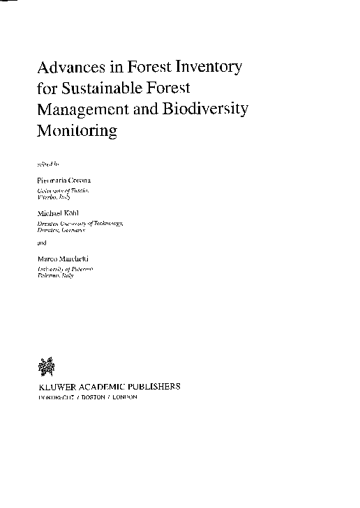 (PDF) Advances in Forest Inventory for Sustainable Forest Management ...