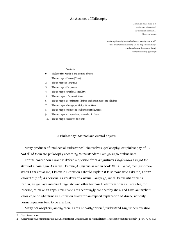 (PDF) An Abstract of Philosophy Ernst Michael Lange Academia.edu