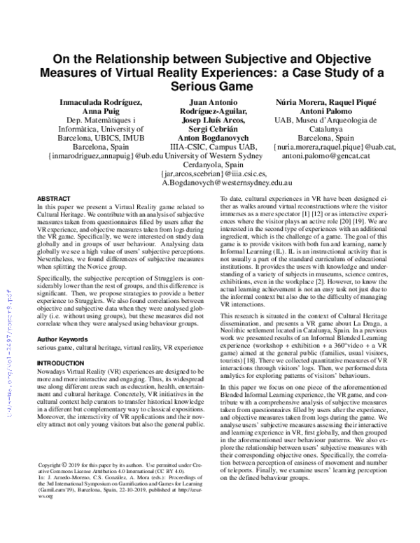 (PDF) On the Relationship between Subjective and Objective Measures of ...