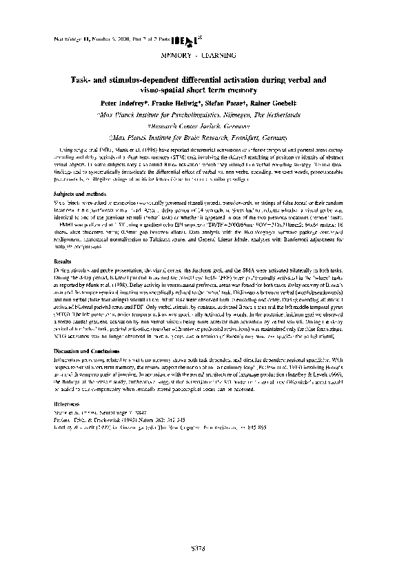 (PDF) Task- and stimulus-dependent differential activation during ...