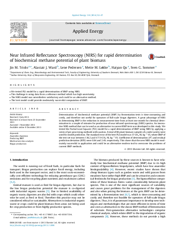 (PDF) Near Infrared Reflectance Spectroscopy (NIRS) for rapid ...