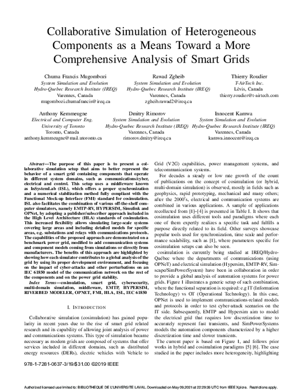 (PDF) Collaborative Simulation of Heterogeneous Components as a Means ...