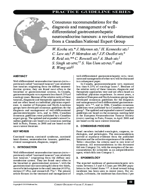 (PDF) Consensus recommendations for the diagnosis and management of ...