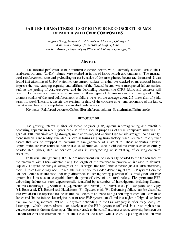 (PDF) Failure Characteristics of Reinforced Concrete Beams Repaired ...