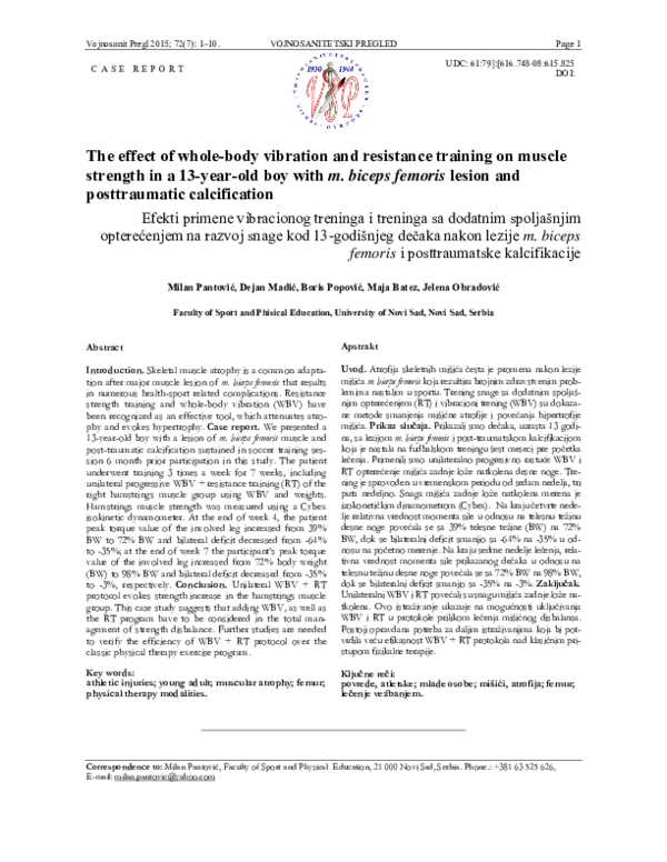 (PDF) The effect of whole-body vibration and resistance training on ...
