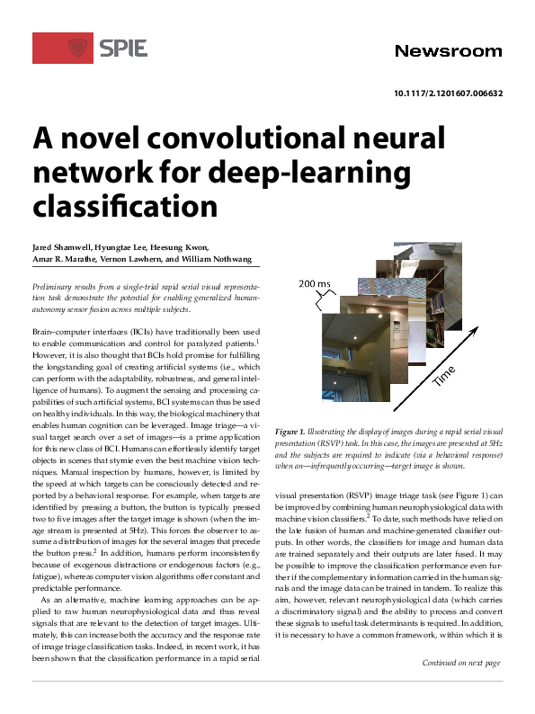 (PDF) A novel convolutional neural network for deep-learning classification