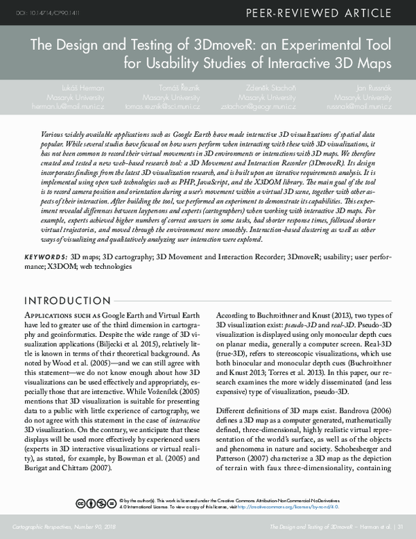 (PDF) The Design and Testing of 3DmoveR: an Experimental Tool for ...