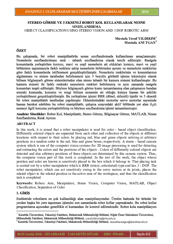 Stereo vision 3d image