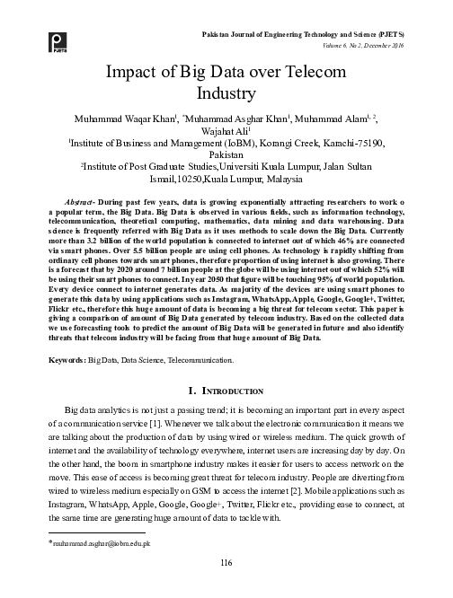 (PDF) Impact of Big Data over Telecom Industry