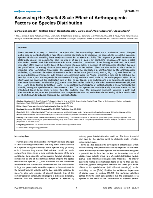 (PDF) Assessing the Spatial Scale Effect of Anthropogenic Factors on ...
