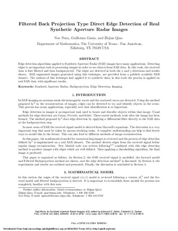 (PDF) Filtered back projection type direct edge detection of real ...