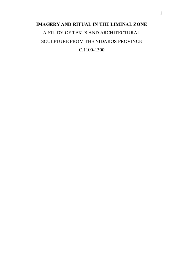 Imagery and Ritual in the Liminal Zone.