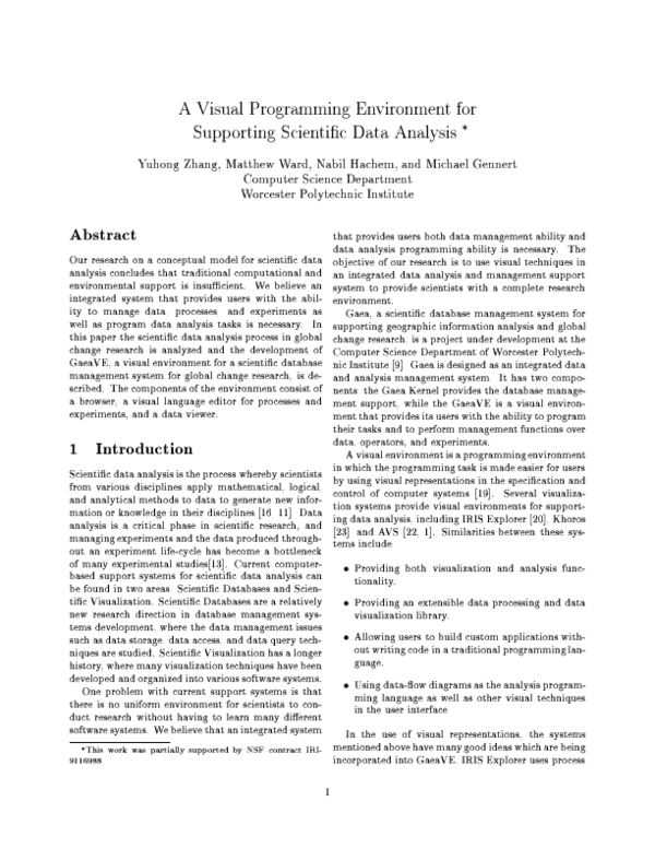 (PDF) A visual programming environment for supporting scientific data ...