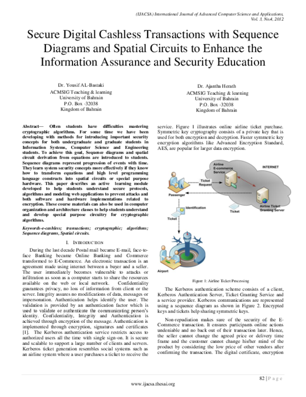 (PDF) Secure Digital Cashless Transactions with Sequence Diagrams and ...