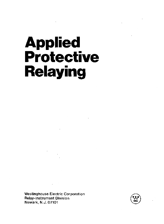(PDF) APPLIED PROTECTIVE RELAYING Westinghouse William Zerda