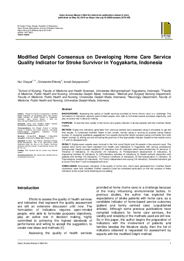 (PDF) Modified Delphi Consensus on Developing Home Care Service Quality ...