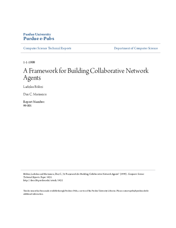(PDF) A framework for building collaborative network agents