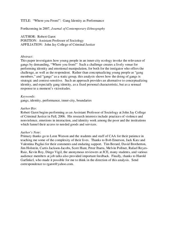 (PDF) Where You From!
