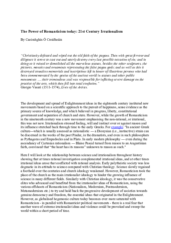 Speech on romanticism image