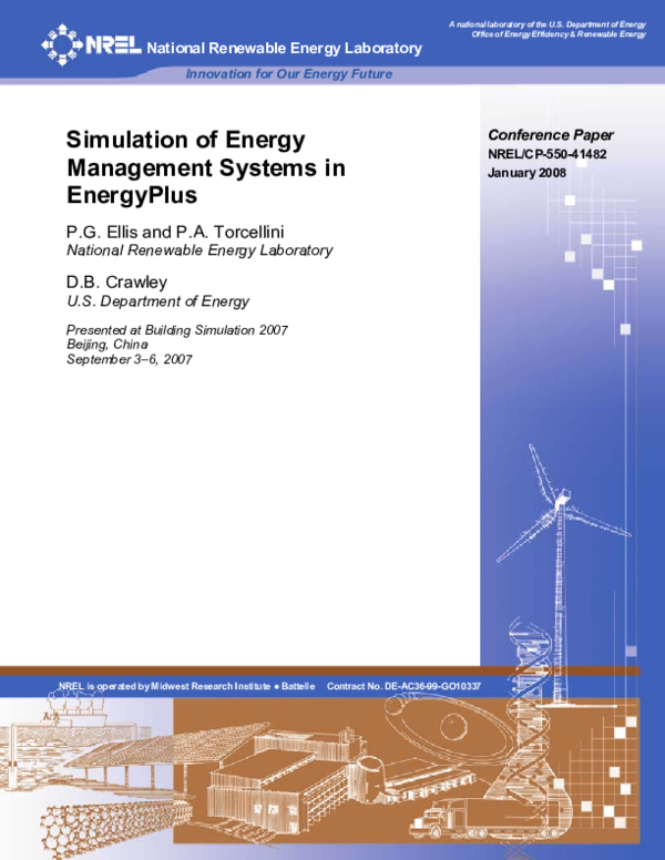 (PDF) Simulation of energy management systems in EnergyPlus