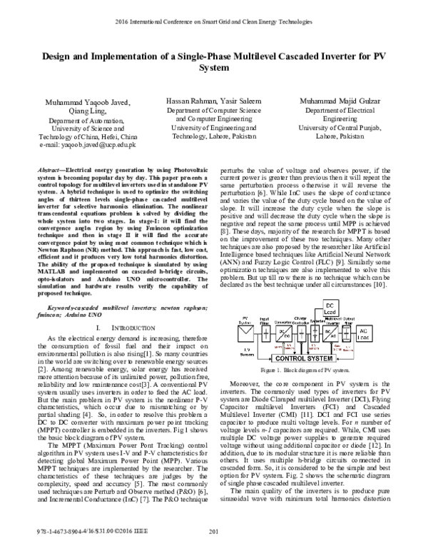 (PDF) Design and Implementation of a Single-Phase Multilevel Cascaded ...