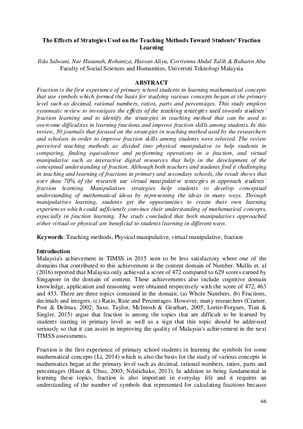 (PDF) The Effects of Strategies Used on the Teaching Methods Toward ...