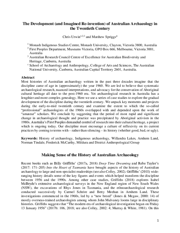 (PDF) Urwin, C. and M. Spriggs. 2021. The Development (and Imagined Re ...
