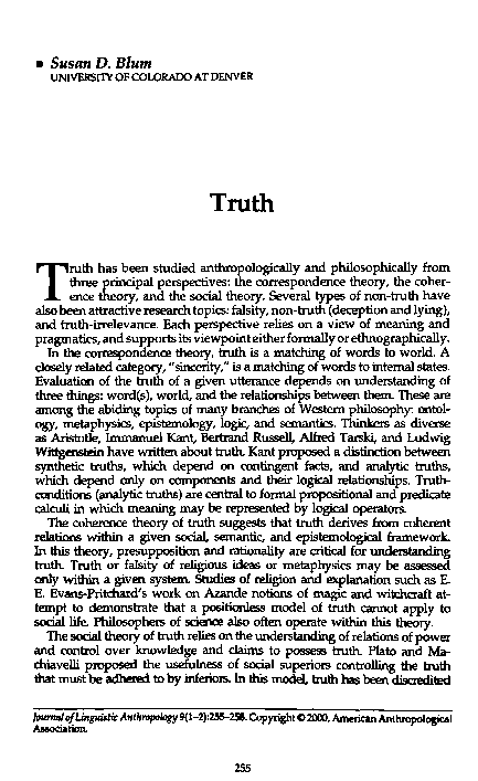 (PDF) Truth