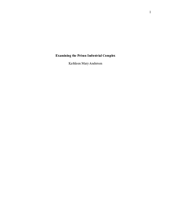 (DOC) Examining the Prison Industrial Complex