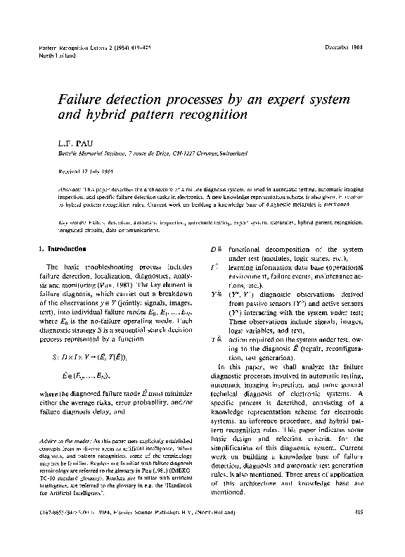(PDF) Failure detection processes by an expert system and hybrid ...