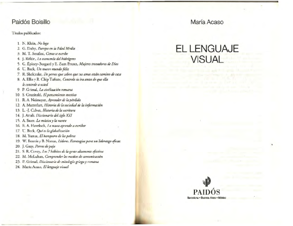 Acaso Maria El Lenguaje Visual Pdf
