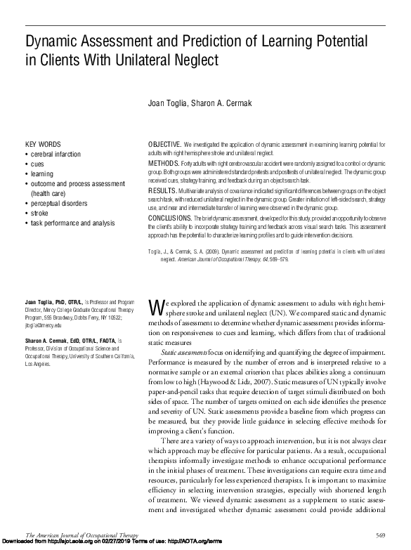 (PDF) Dynamic Assessment and Prediction of Learning Potential in ...