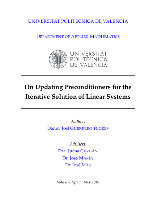(PDF) On Updating Preconditioners for the Iterative Solution of Linear ...