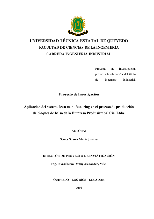 (PDF) Ing Industrial. Maria Semes Suarez