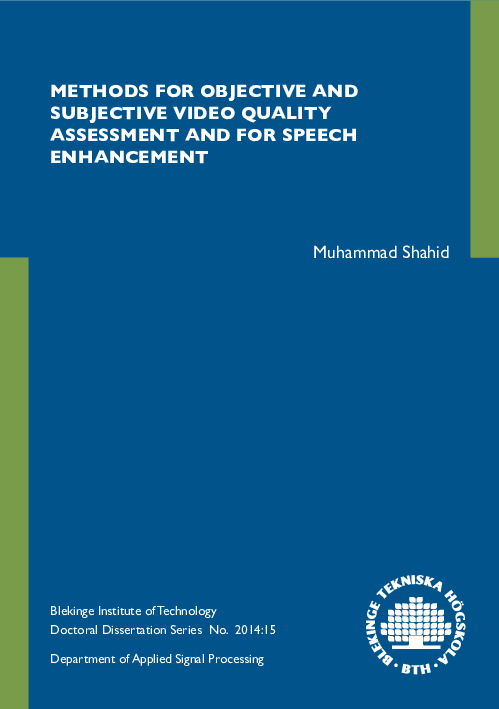 (PDF) Methods for Objective and Subjective Video Quality Assessment and ...