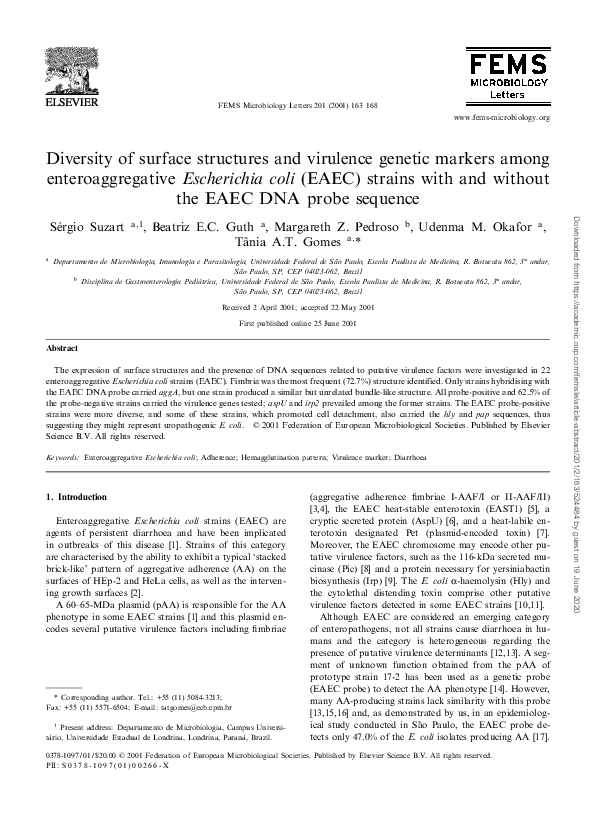 (PDF) Diversity of surface structures and virulence genetic markers ...
