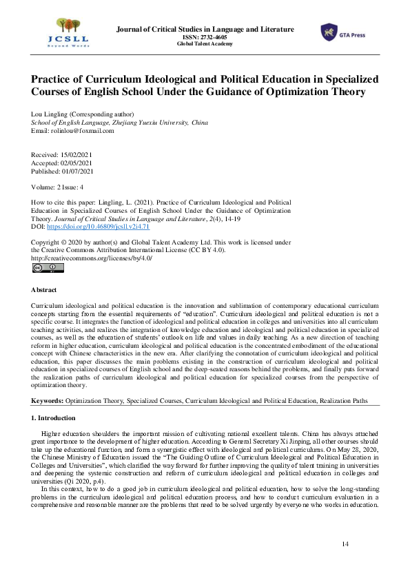 (PDF) Practice of Curriculum Ideological and Political Education in ...