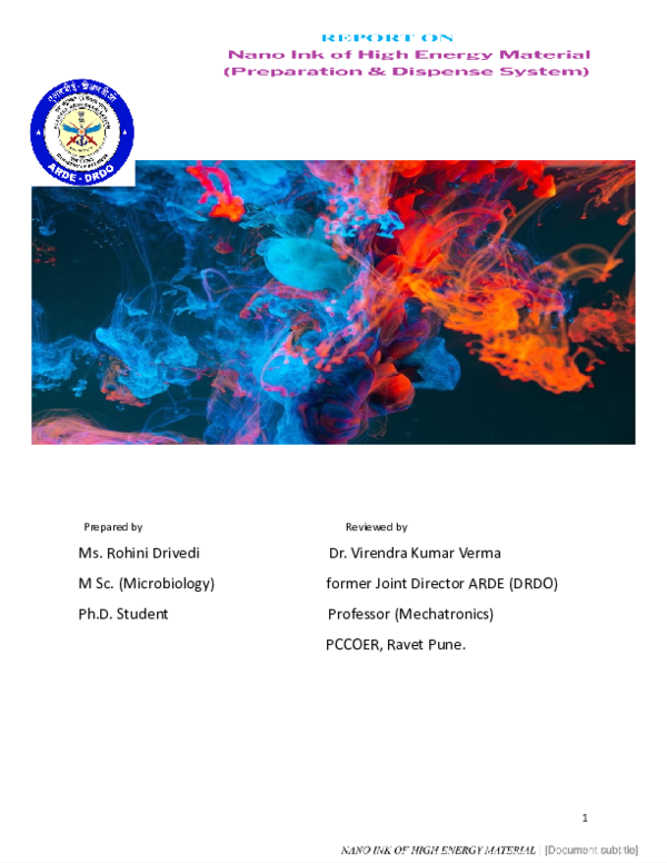 (PDF) Report Nano ink final