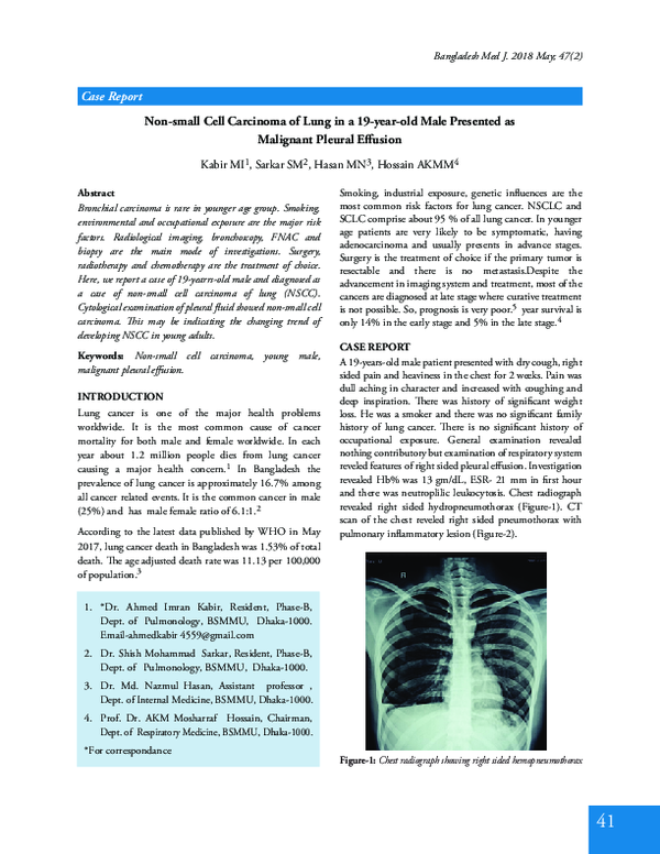 (PDF) Non-small Cell Carcinoma of Lung in a 19-year-old Male Presented ...