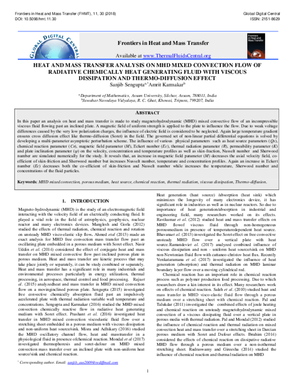 (PDF) Heat and Mass Transfer Analysis on MHD Mixed Convection Flow of ...